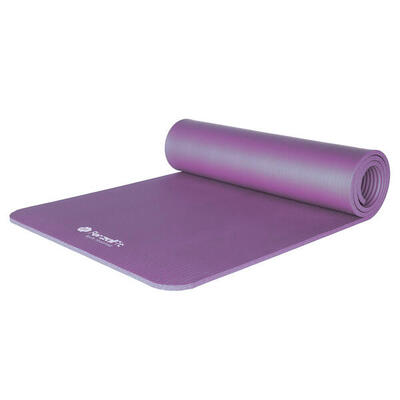 Ivol yoga mat met draagriem - extra dik 10 mm - paars