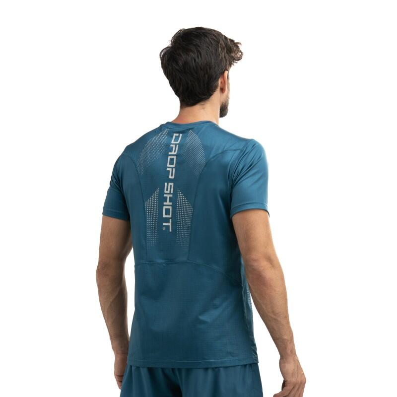 T-shirt technique Drop Shot Winka Campa à manches courtes pour hommes en bleu