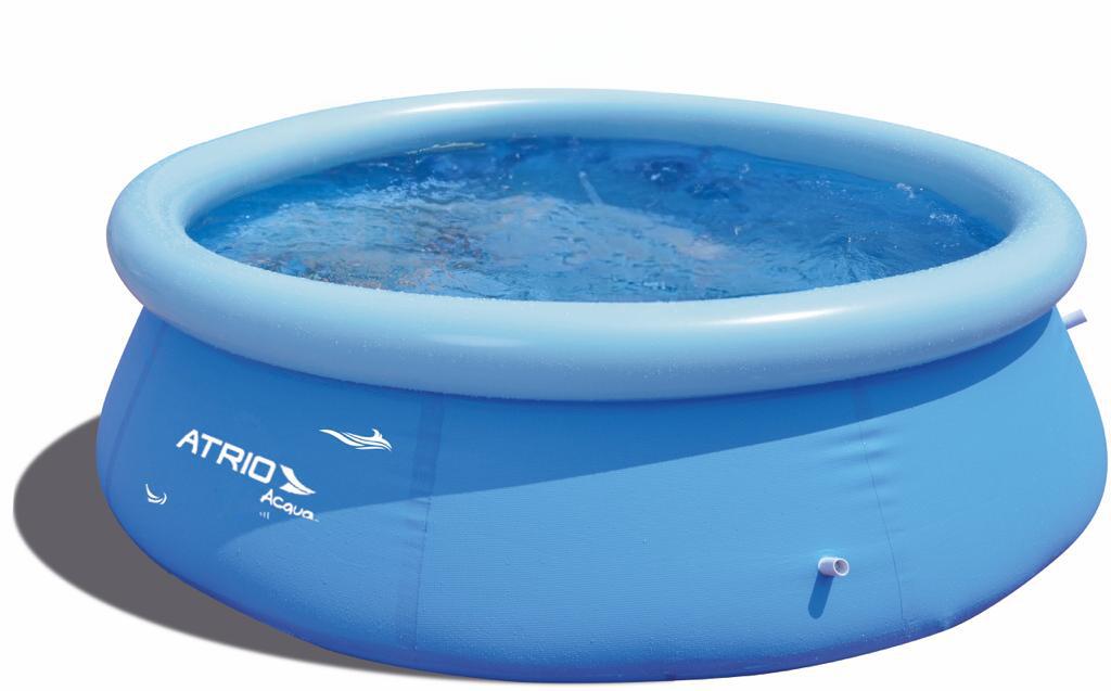Piscina redonda insuflável atrio 1000l + 3 anos - 1,68x 0,51m