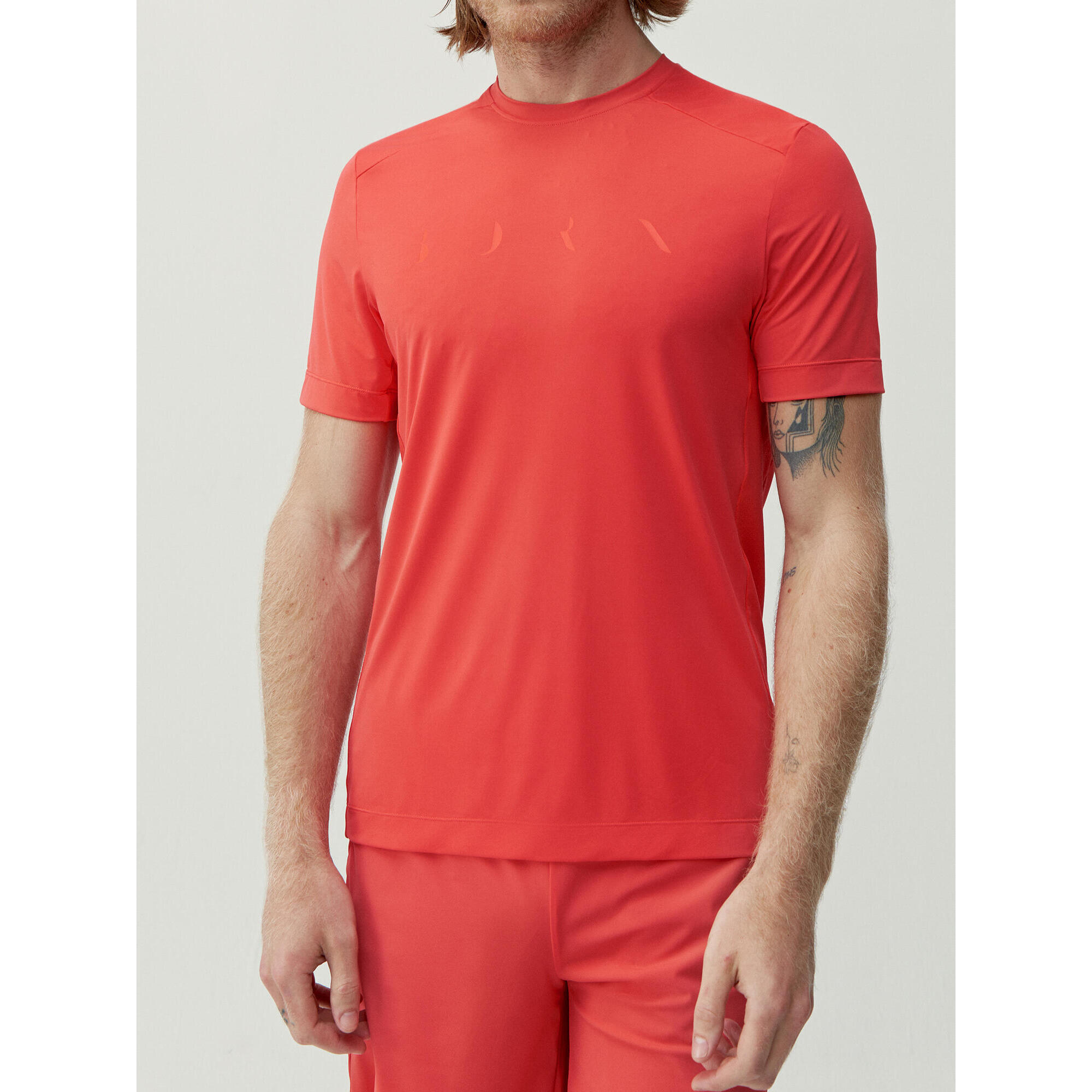 Born Living Yoga - Volta Born Living Yoga T-shirt De Sport Pour Homme - T-shirt Manches Courtes - Orange|rose|rouge - S - Decathlon
