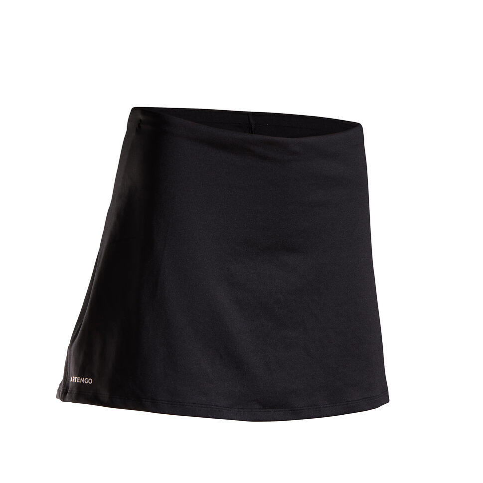 ARTENGO Refurbished Womens Tennis Quick-Dry Skirt Essential 100 - Black - A Grade