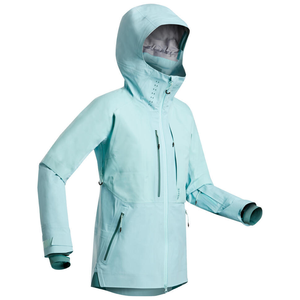 WEDZE Refurbished Womens Ski Jacket FR900 Turquoise - B Grade