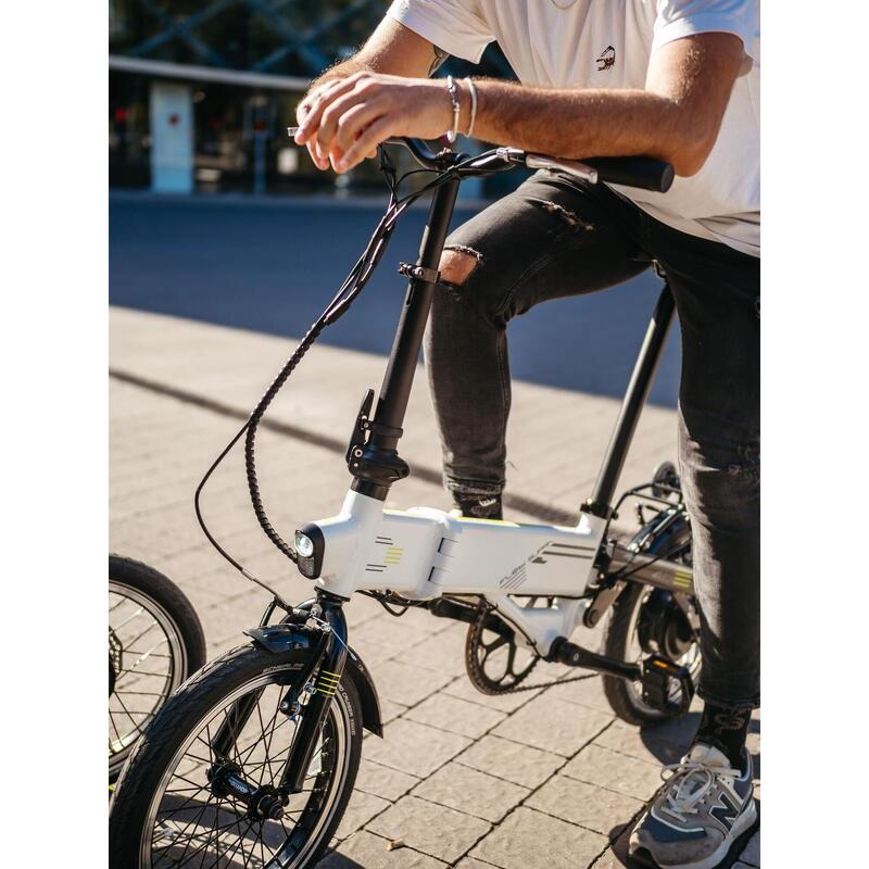 Bicicleta eléctrica plegable Supra 4.0 lite White | Hasta 50km - Batería 7.8Ah