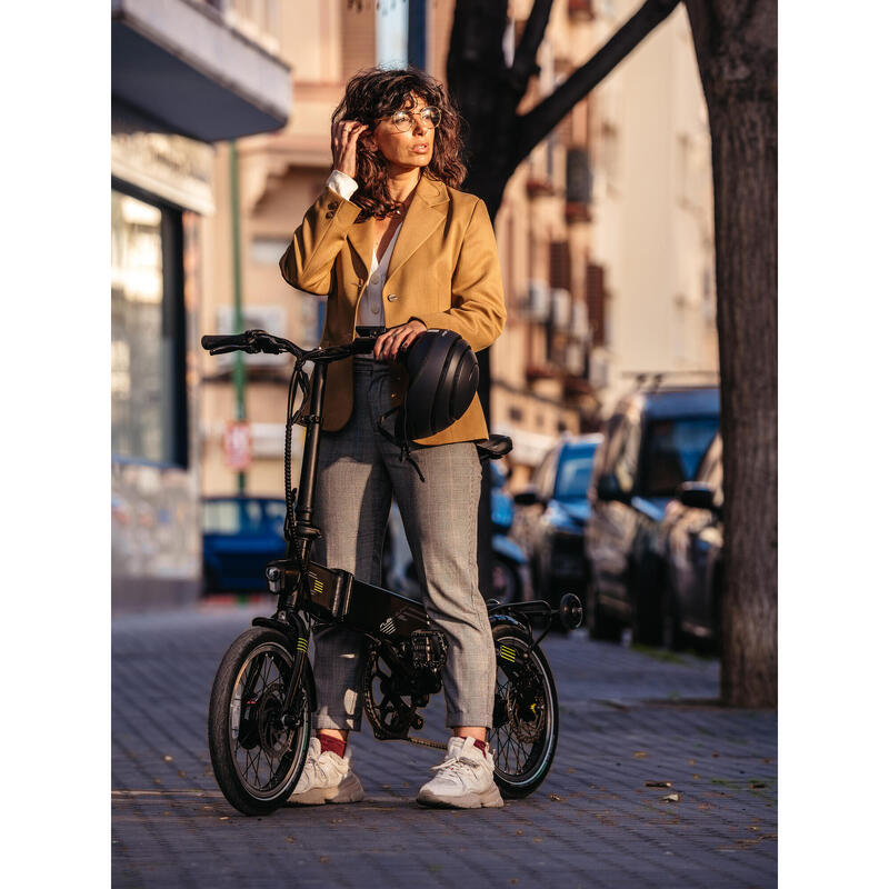 Bicicletta urbana Supra 4.0 Black lime | Ruote da 16" | Batteria 10.4Ah