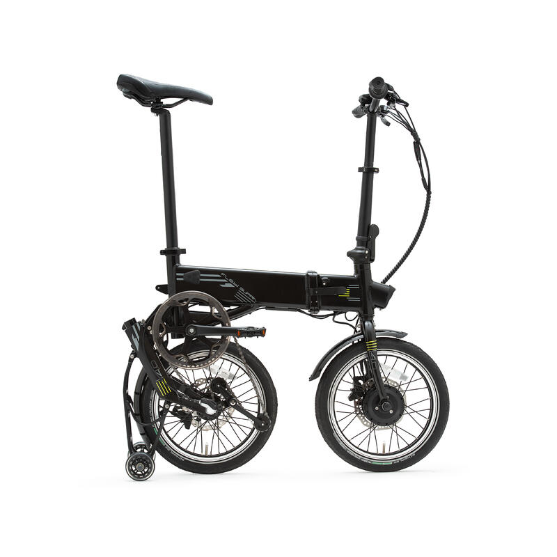 Elektryczny rower składany Supra 4.0 Black lime | Koła 16” | Zasięg 70 km