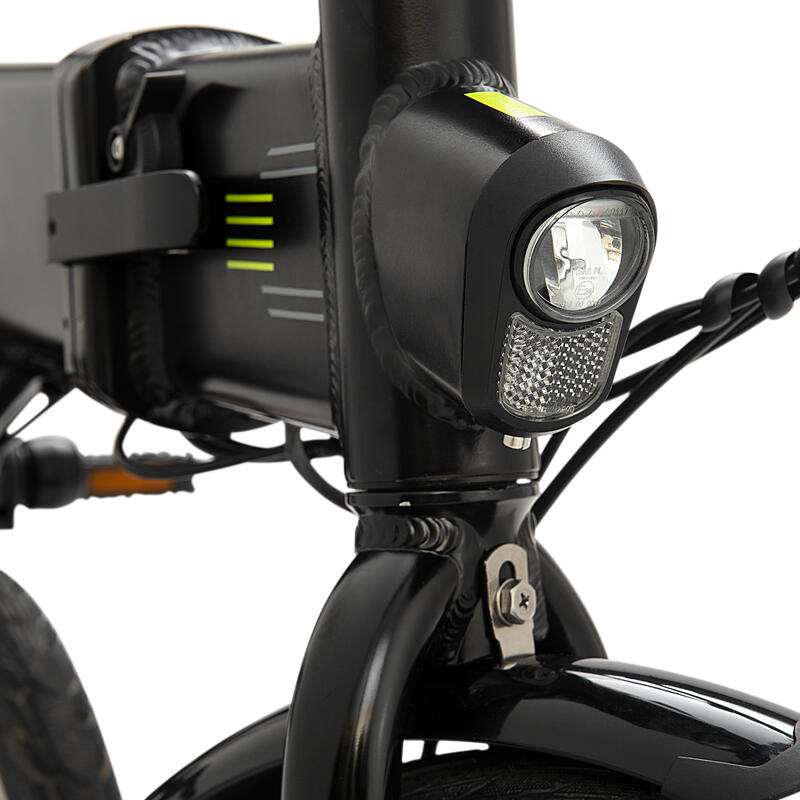 Vélo électrique pliant Supra 4.0 black lime | Roues 16" | Batterie 10.4Ah