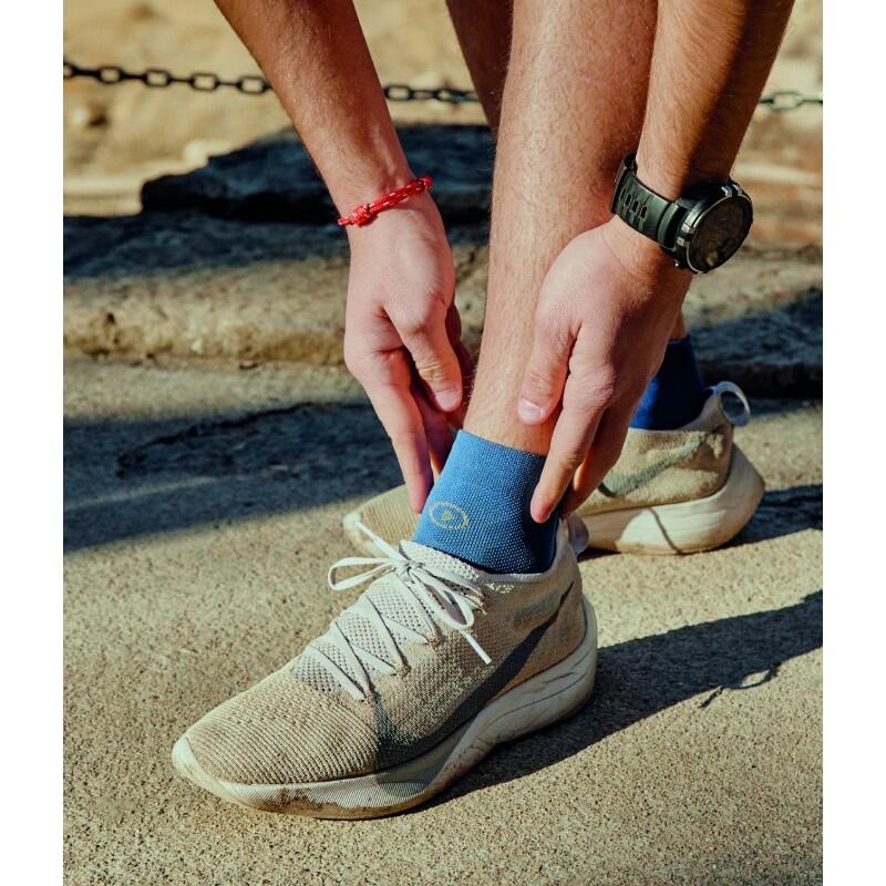 Calcetines de Running Enforma BOSTON Azul. Efecto Acolchado. 5/7