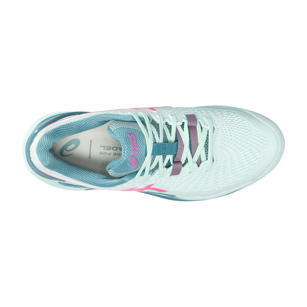 Asics Gel-resolution 9 Padel Blanc Turquoise Femmes 1042a245 400 3/6