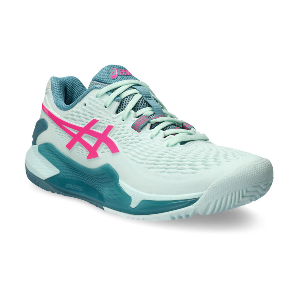 Asics Gel-resolution 9 Padel Blanc Turquoise Femmes 1042a245 400 2/6