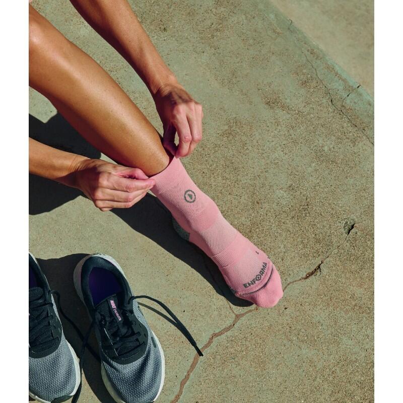 Calcetines de Running Enforma BOSTON Rosa. Efecto Acolchado. 5/7