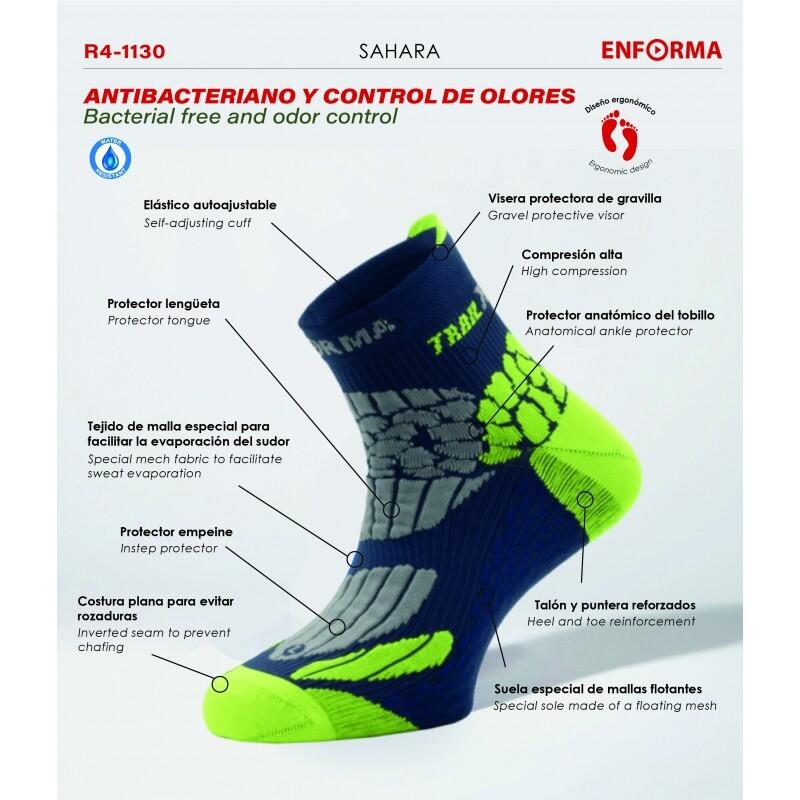 Calza tecnica (trail)running tessuto antibatterico e antiodore 3/7