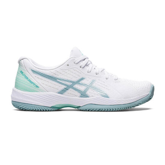 Asics Solution Swift Ff Clay 1042a198 104 Schuhe In Weiss Und Blau Für Damen