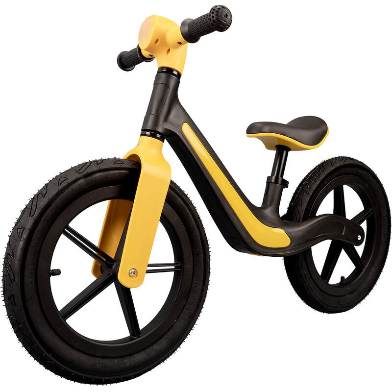 Bicicleta fara pedale cu lumini si muzica Rider,roti cauciuc 14inch,negru/orange