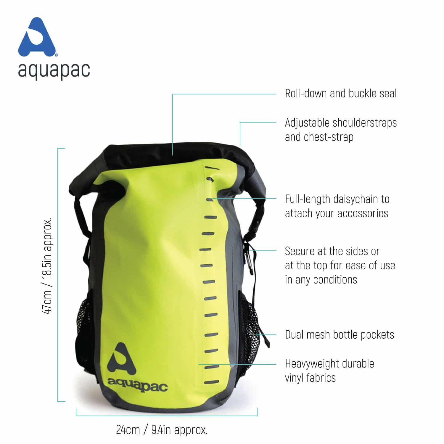 Sac à dos étanche - Vert acide (28L) 7/7