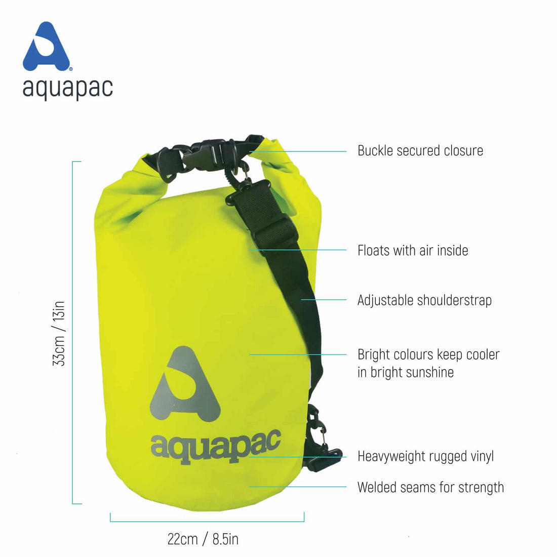 15L Heavyweight Waterproof Drybag with shoulder strap 6/7