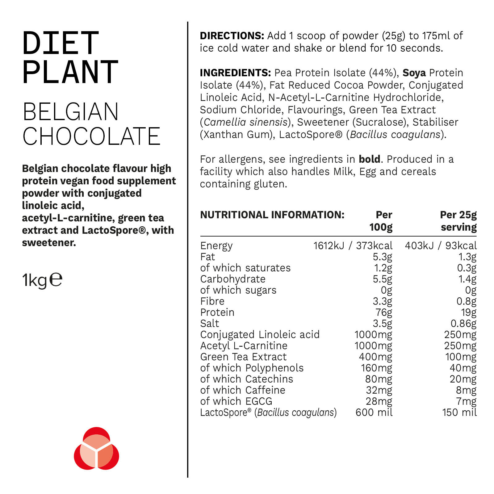 PhD Nutrition | Diet Plant Powder | Belgian Chocolate Flavour | 1kg 5/5