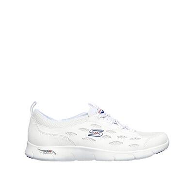 Zapatillas Deportivas Caminar Mujer Skechers 104163_WNVR Blancas con Elásticos