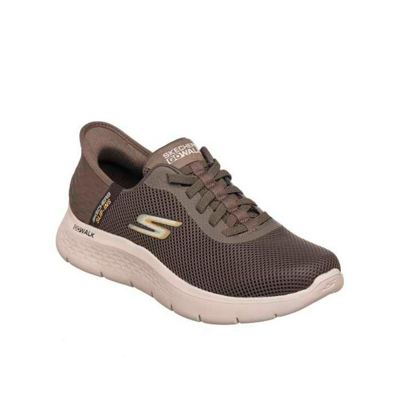 Zapatillas Deportivas Caminar Hombre Skechers 216496_BRN Grises con Cordones