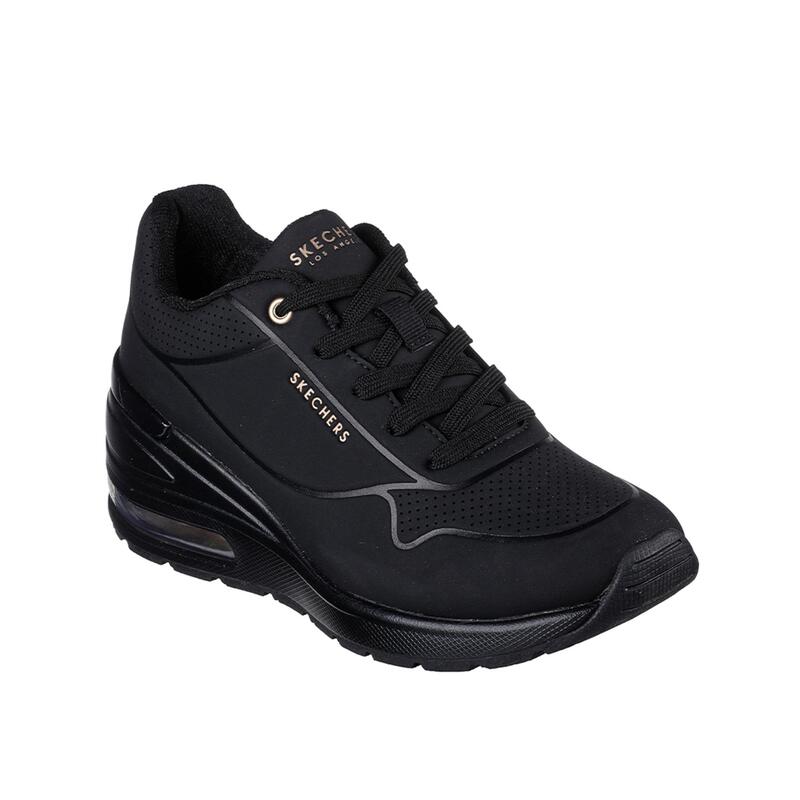 Zapatillas Deportivas Caminar Mujer Skechers 155401_BBK Negras con Cordones