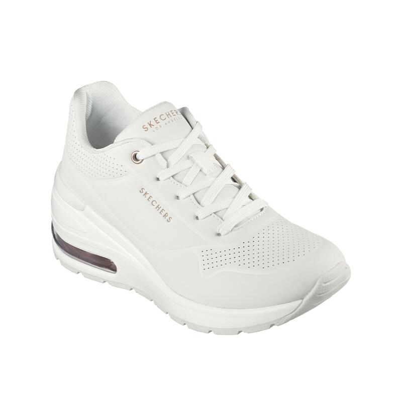 Zapatillas Deportivas Caminar Mujer Skechers 155401_WHT Blancas con Cordones
