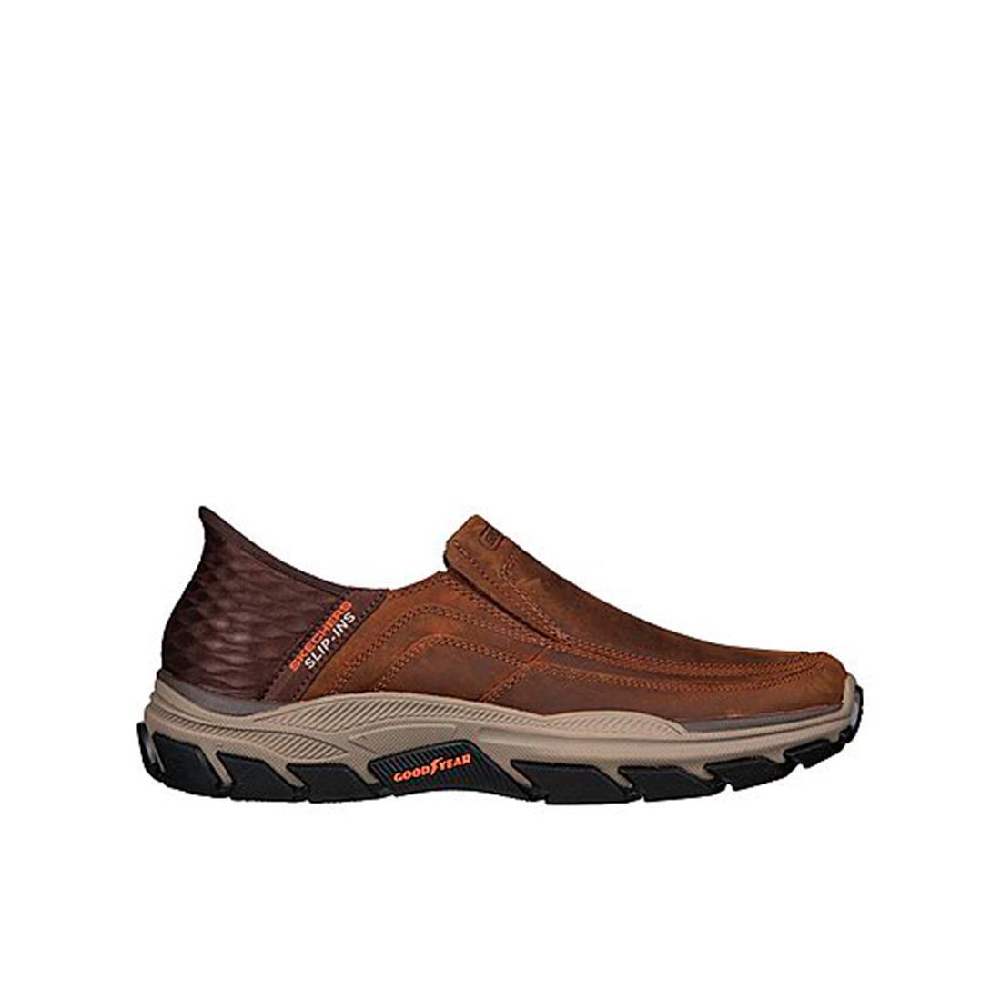 Zapatillas Deportivas Caminar Hombre Skechers 204810 CDB Marrones sin Cordones