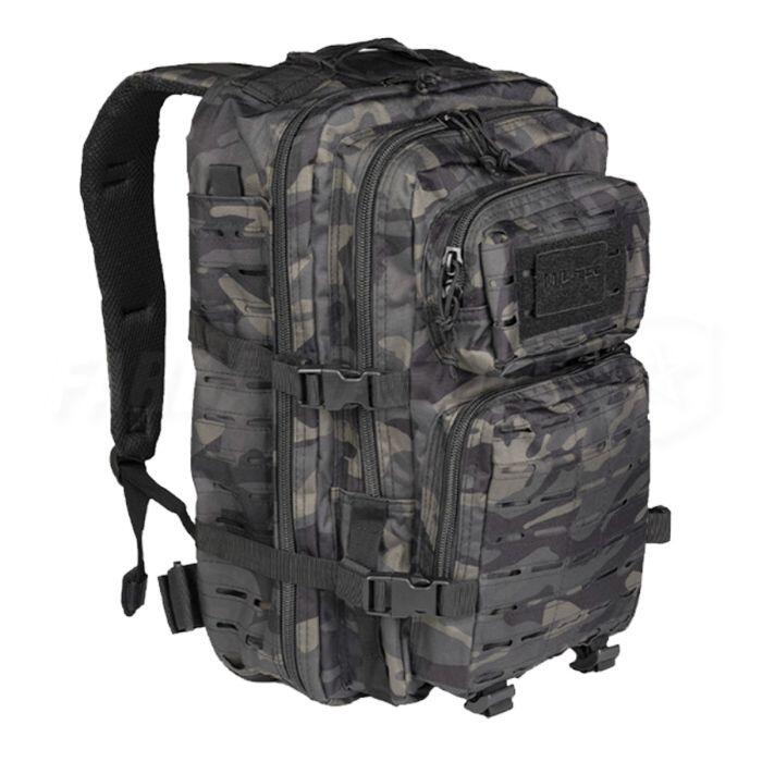 Mochila tática militar mil-tec corte laser dark camo 36l