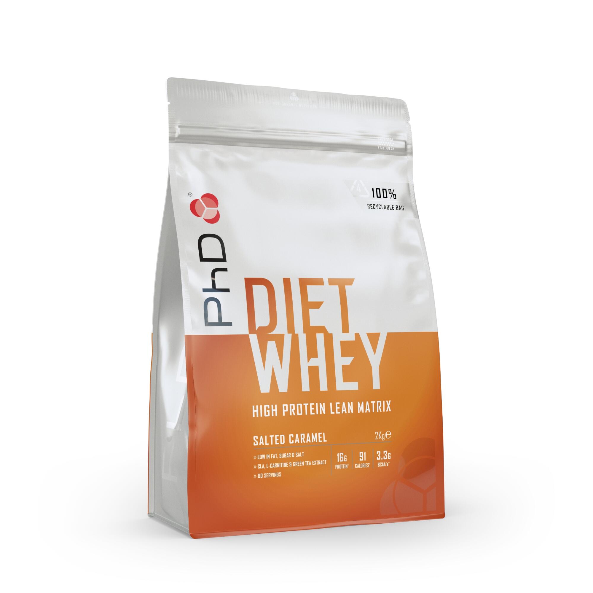PHD NUTRITION PhD Nutrition | Diet Whey Powder | Salted Caramel Flavour | 2kg