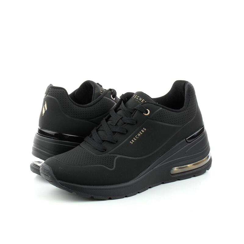 Zapatillas Deportivas Caminar Mujer Skechers 155401_BBK Negras con Cordones