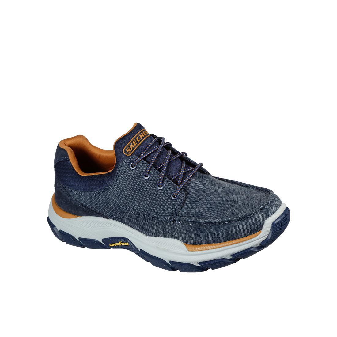 Sapatos Masculinos Skechers Respeitados Azuis 2/5