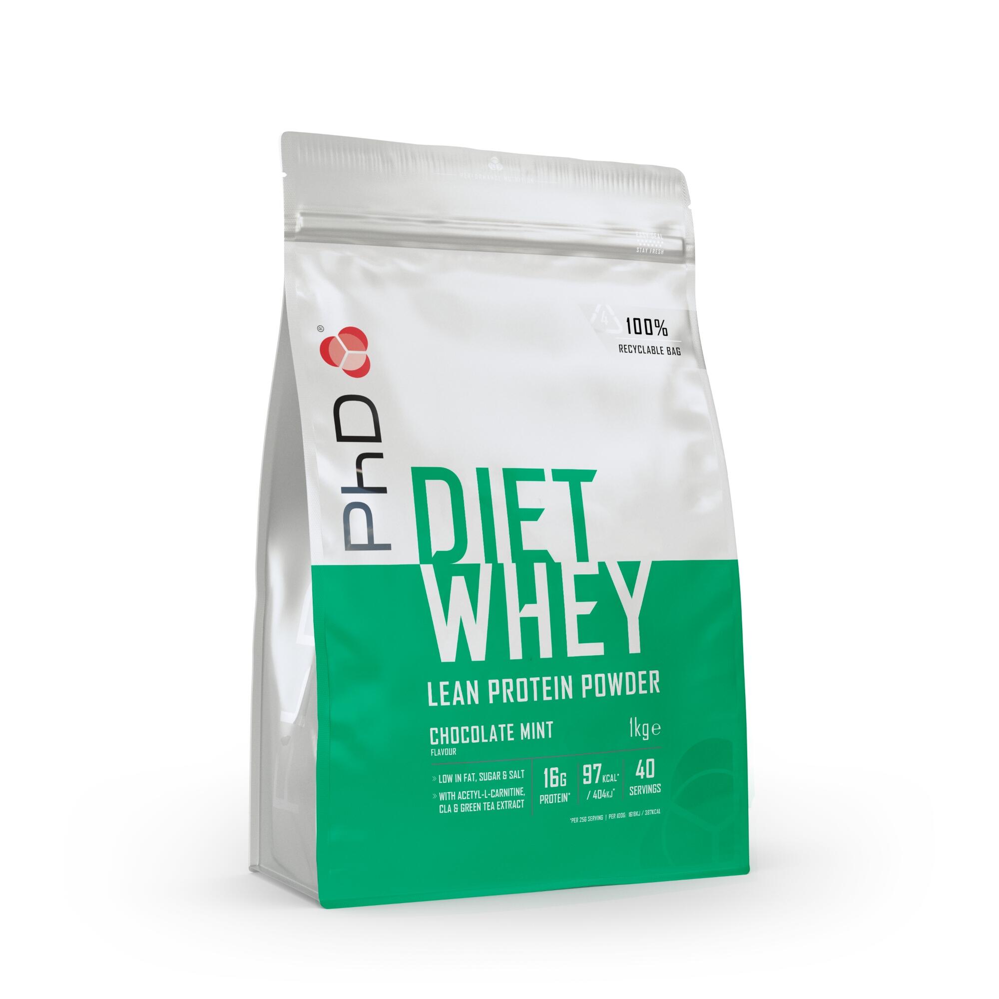 PHD NUTRITION PhD Nutrition | Diet Whey Powder | Chocolate Mint Flavour | 1kg