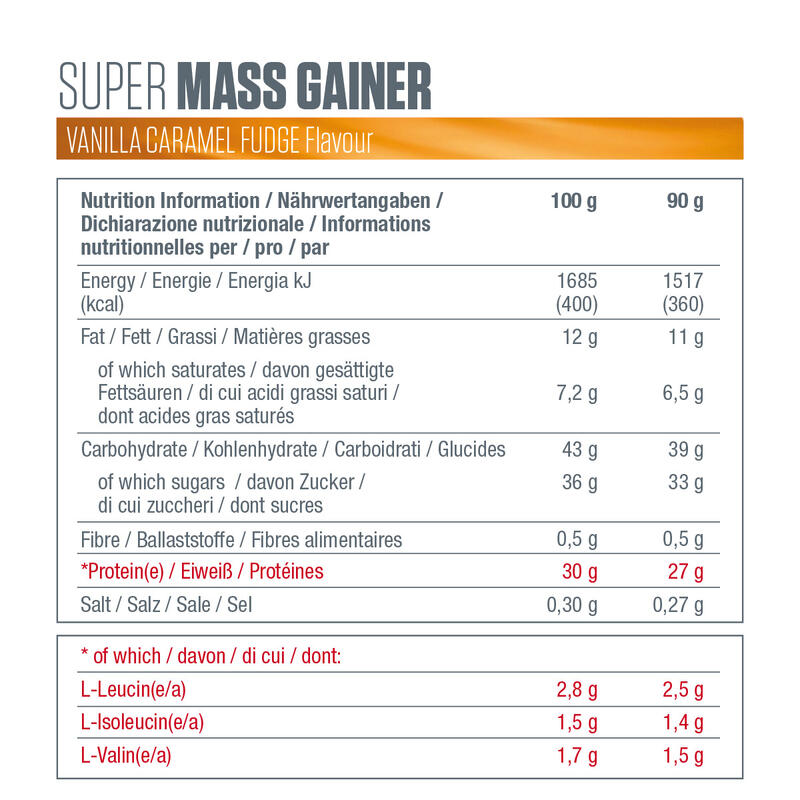 Super Mass Gainer Bar - Caramel à la Vanille