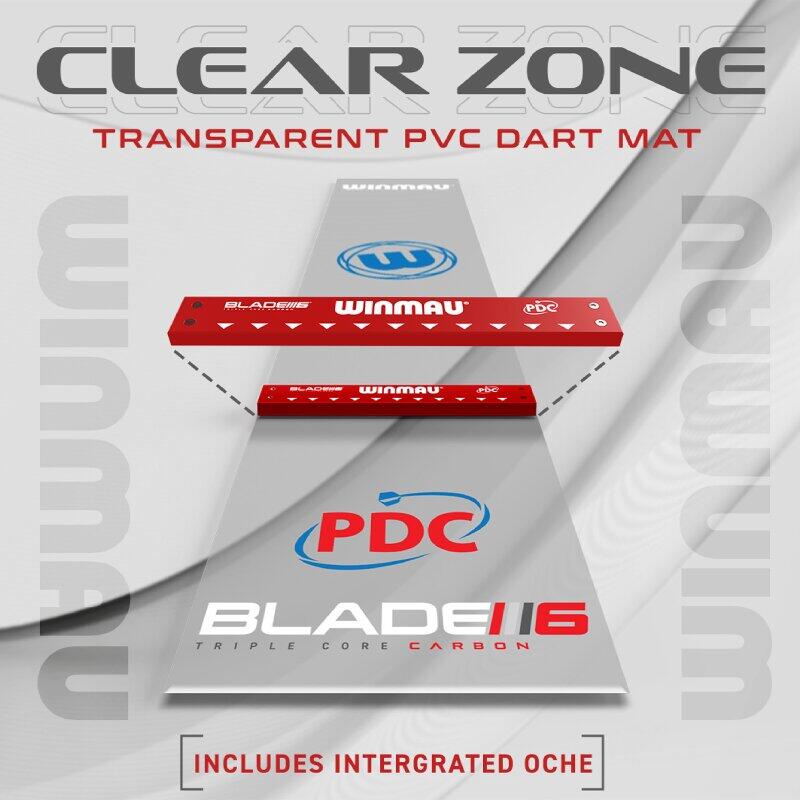 Winmau Clearzone PVC Dartmat + Oche 5/7