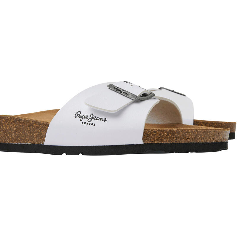Tongs Pepe Jeans Bio M Single Champion, Blanc, Hommes