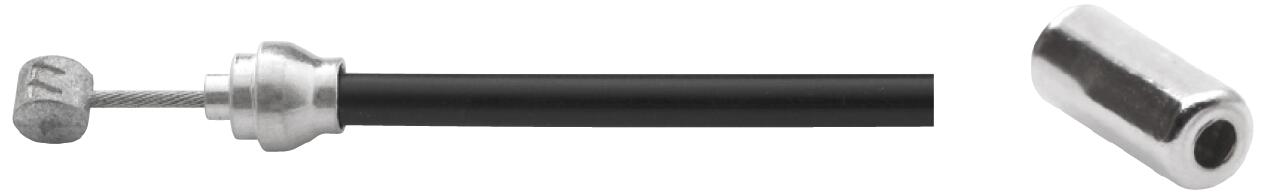 Juego de cable de freno trasero universal 6444 - 1800/2000 mm negro 3/4