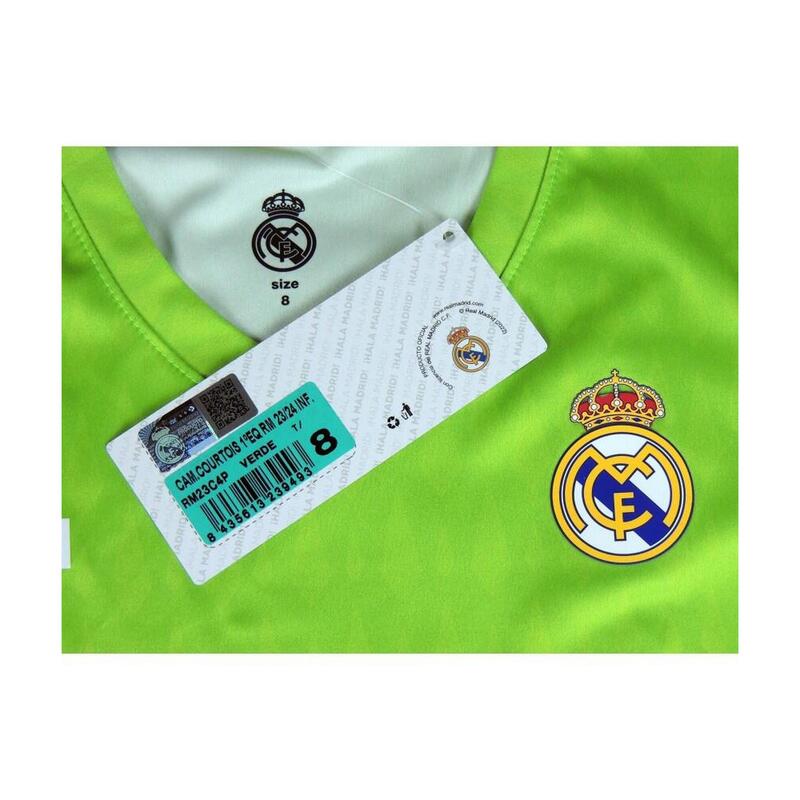 Fútbol Real Madrid 1ª Equipación  Portero Courtois Réplica Oficial 23/24