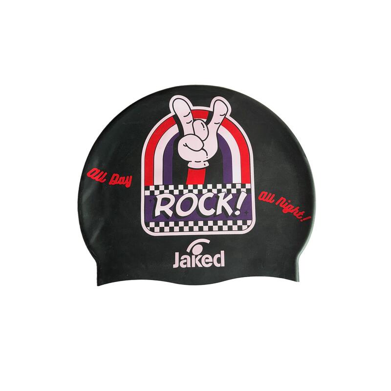 ROCK SWIM CAP - BLACK