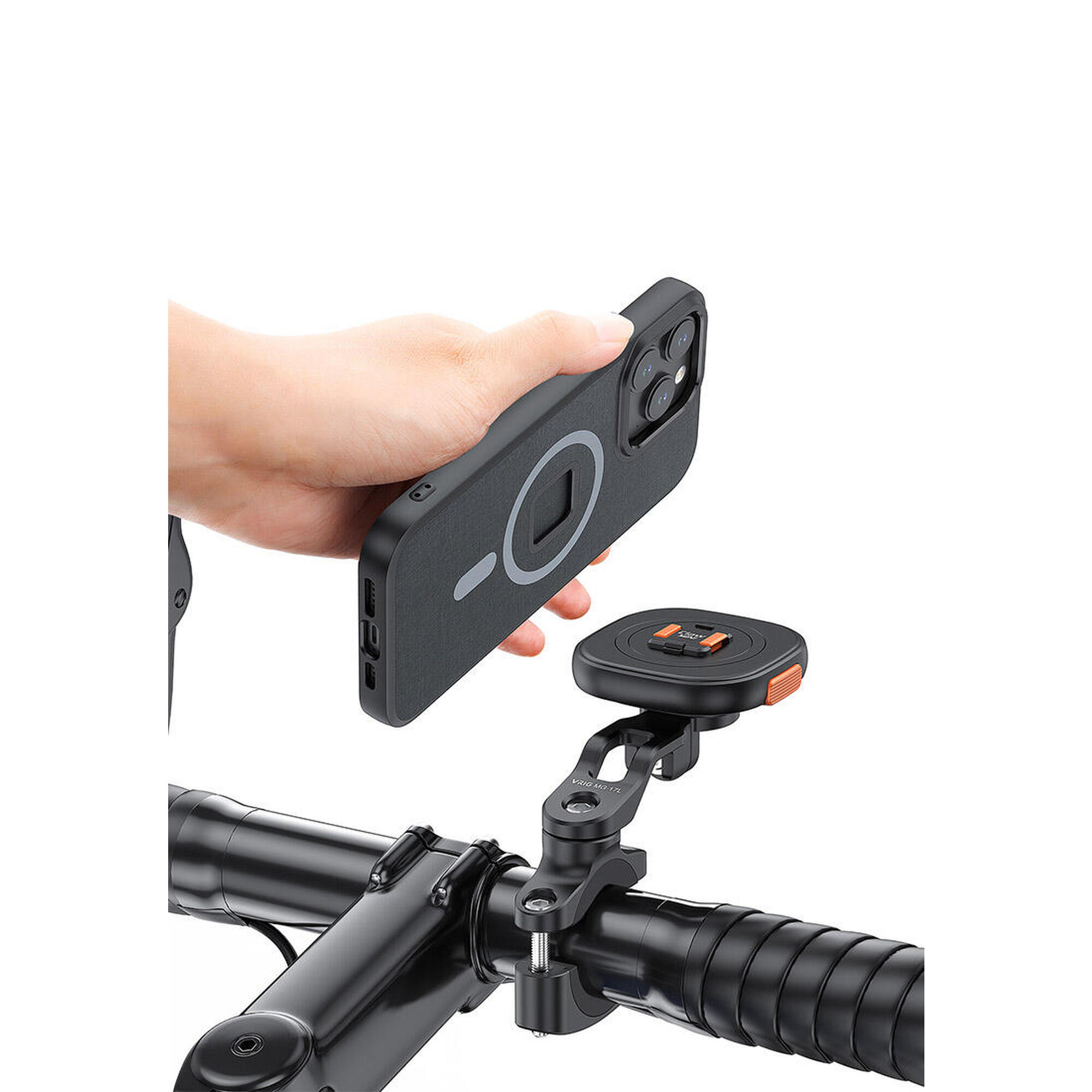 MAGSAFE Magnetic 2 in 1 Bike Phone Mount Black