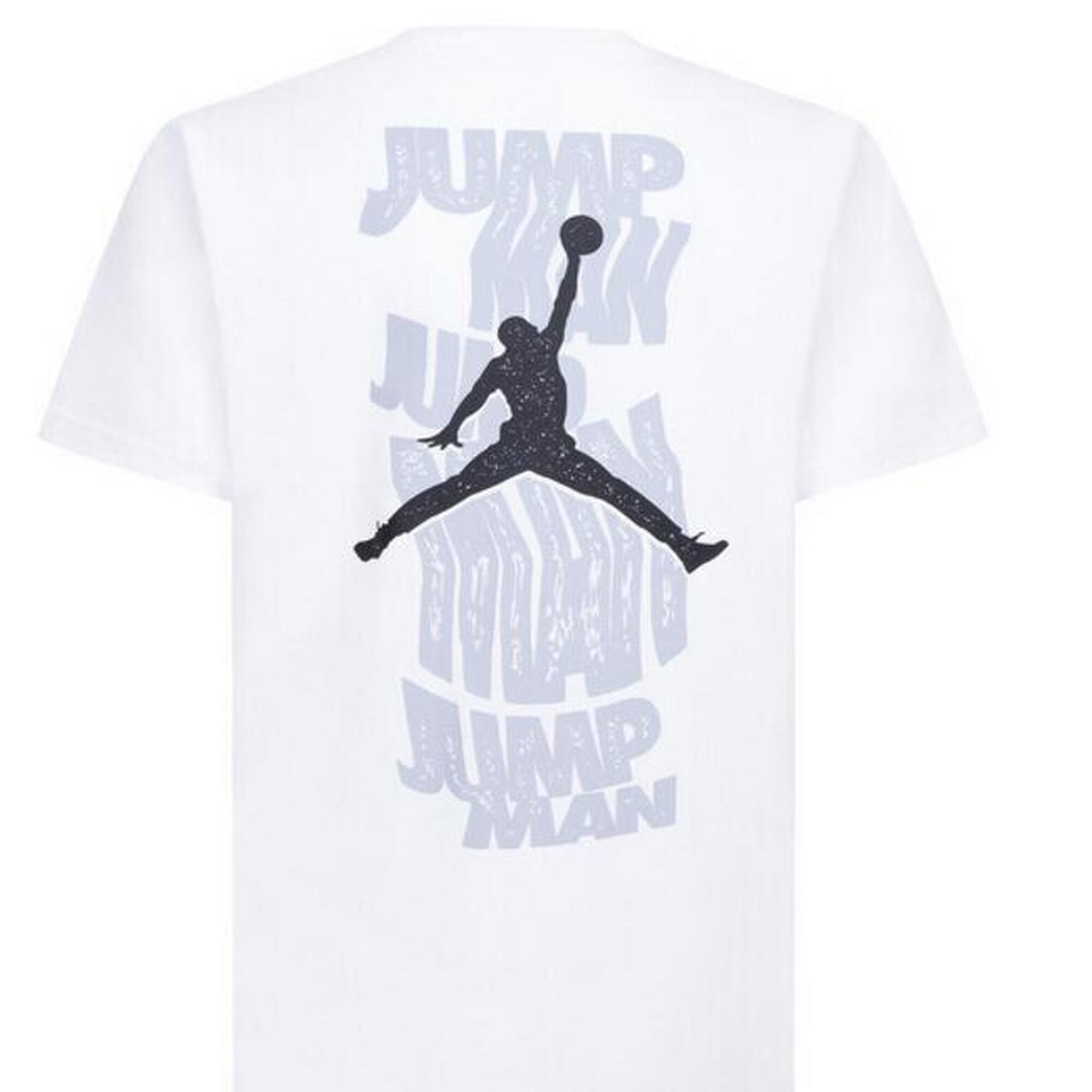 T-shirt ragazzo jordan motion jumpman - bianco