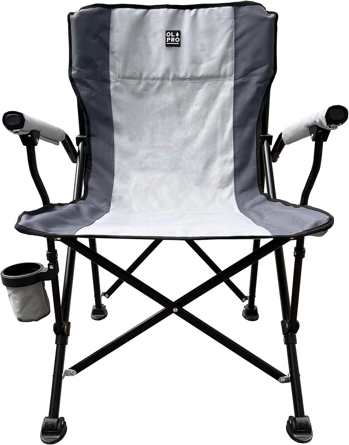 OLPRO Denali Deluxe Camping Chair for With Padded Arms and Back Support