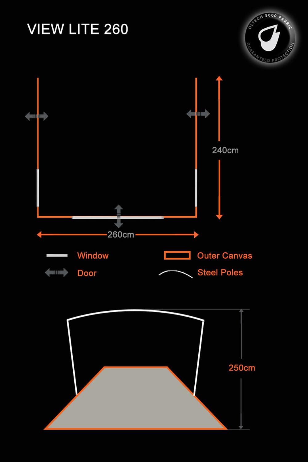 View Lite 260 Caravan Awning 7/7