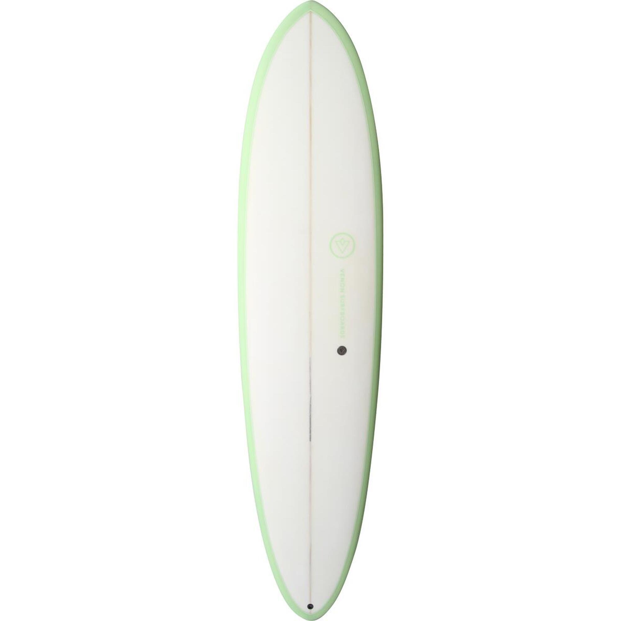 Planche de surf EGG Mid Length 2+1 White Deck Lime 7'6"