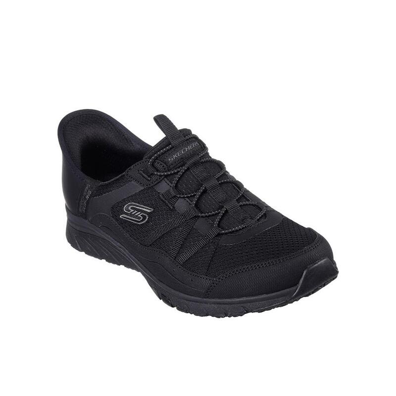 Zapatillas Deportivas Caminar Mujer Skechers 104289_BBK Negras con Elásticos