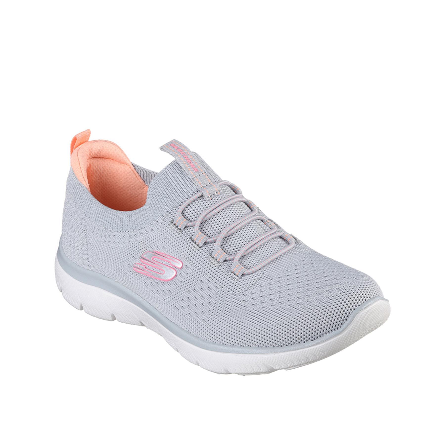 Zapatillas Deportivas Caminar Mujer Skechers 150116_GYMT Grises con Elásticos 2/5