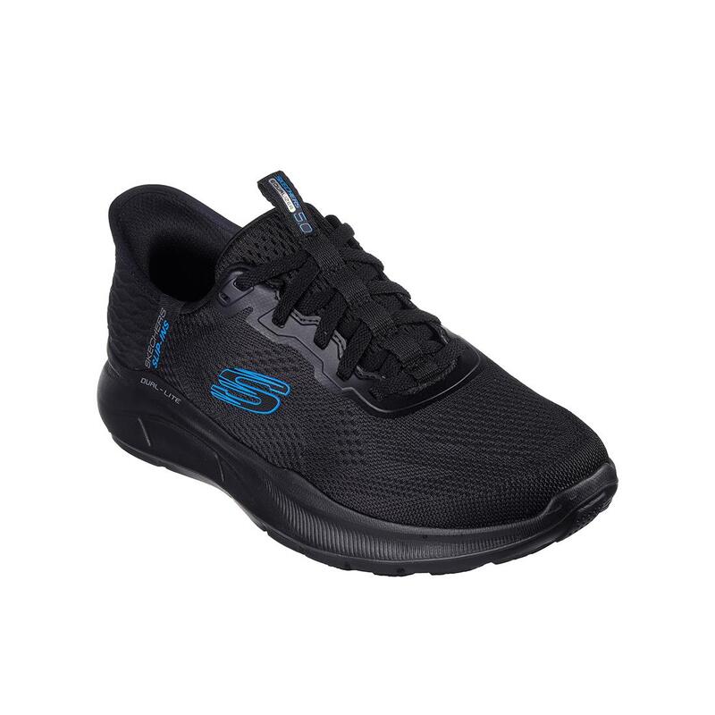 Zapatillas Deportivas Caminar Hombre Skechers 232460_BKBL Negras con Cordones