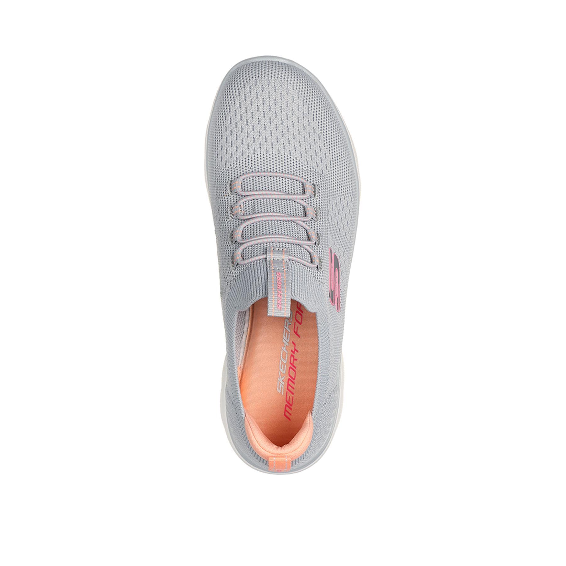 Zapatillas Deportivas Caminar Mujer Skechers 150116_GYMT Grises con Elásticos 4/5