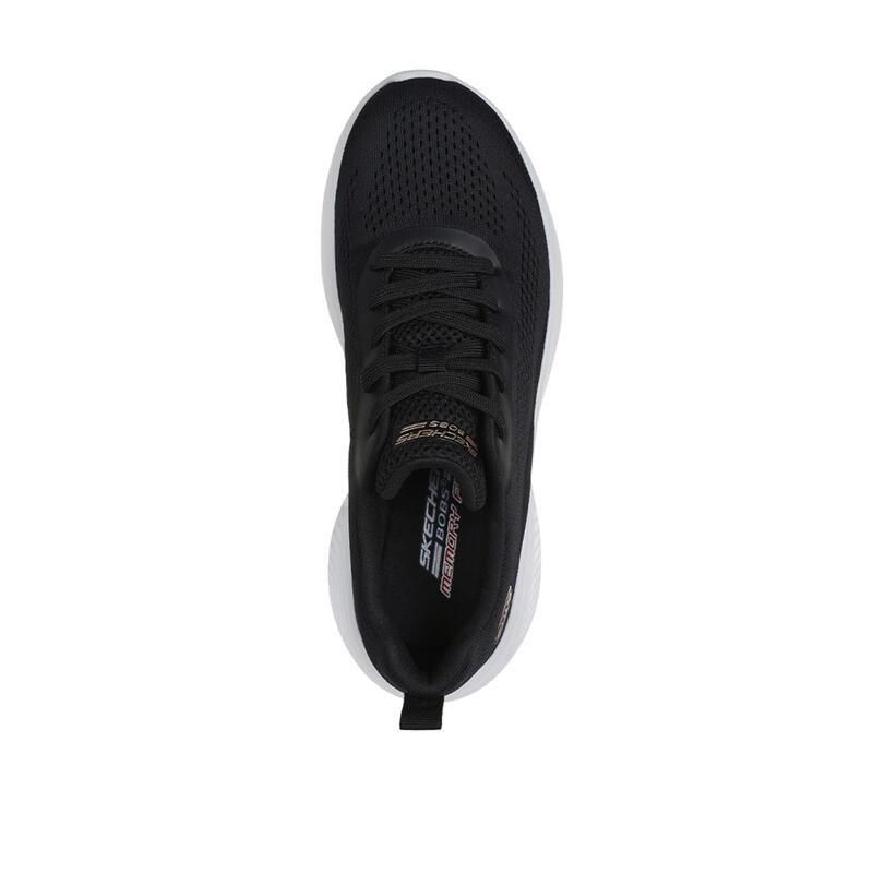 Ténis de caminhada para mulher Skechers 117550_BLK Sapatos de renda pretos