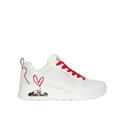 Baskets FEMME Skechers Uno Air #lovewall Lone Hearted BLANC