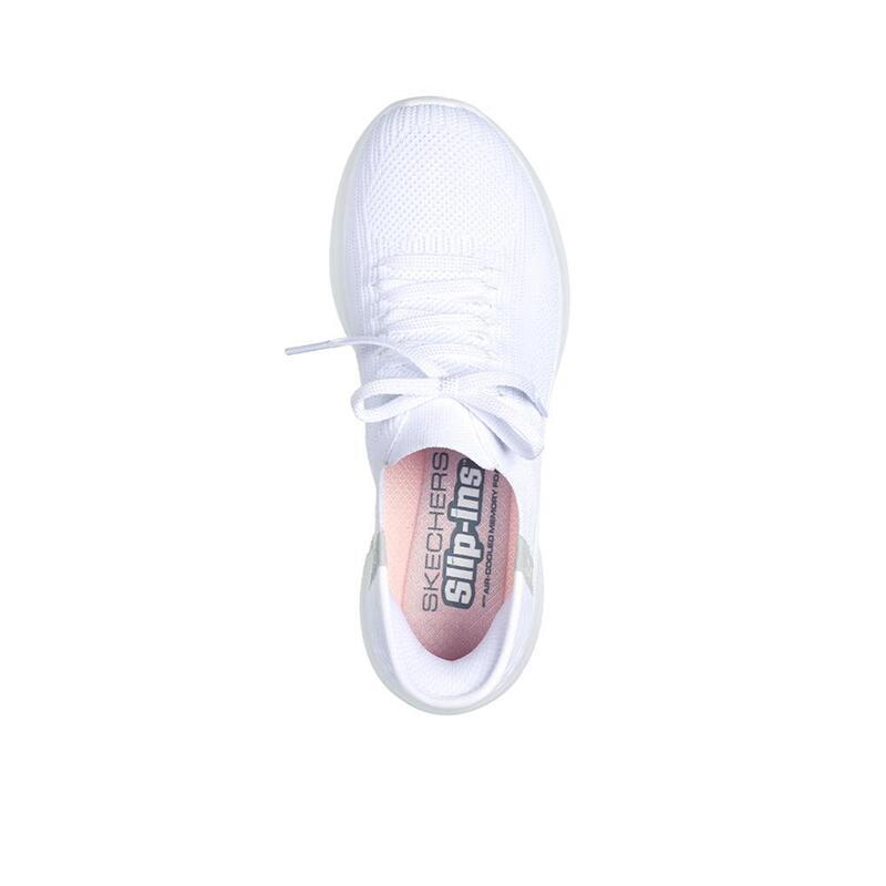 Zapatillas Deportivas Caminar Mujer Skechers 149710_WHT Blancas sin Cordones