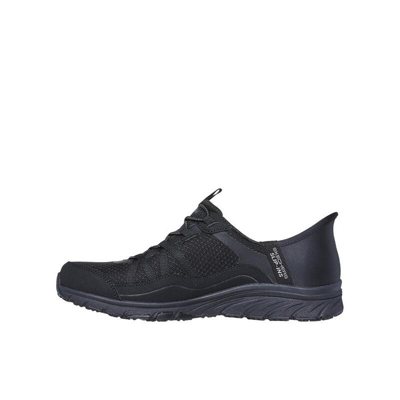 Zapatillas Deportivas Caminar Mujer Skechers 104289_BBK Negras con Elásticos