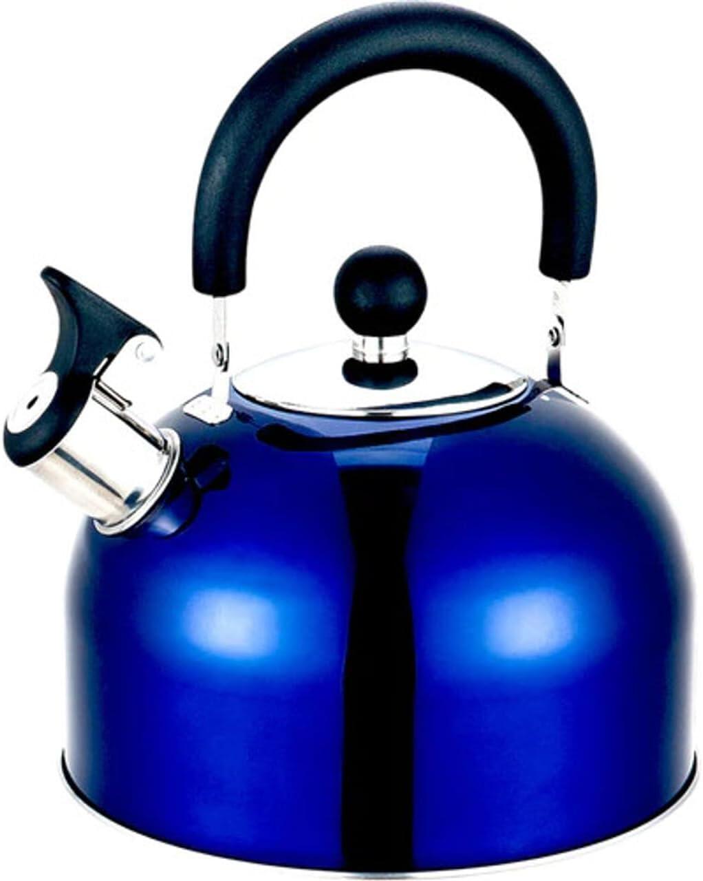 OLPRO 2 Litre Stainless Steel Whistling Kettle (Blue)